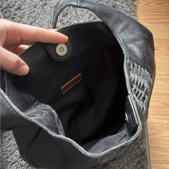 The Sak Black Woven Leather Hobo Bag - Picture 3 of 4